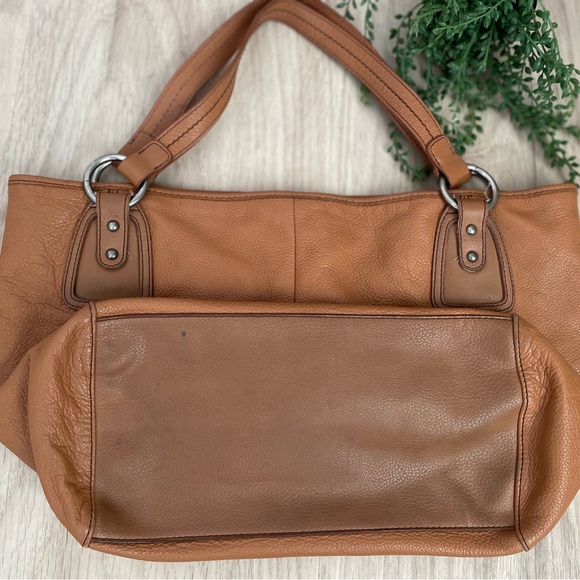 The SAK cognac leather Satchel Bag - Picture 4 of 7